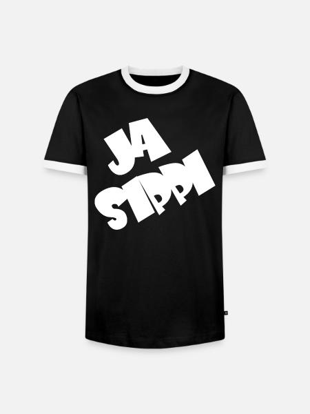 Ja Sippi - Männer Kontrast-T-Shirt - Schwarz/Weiß