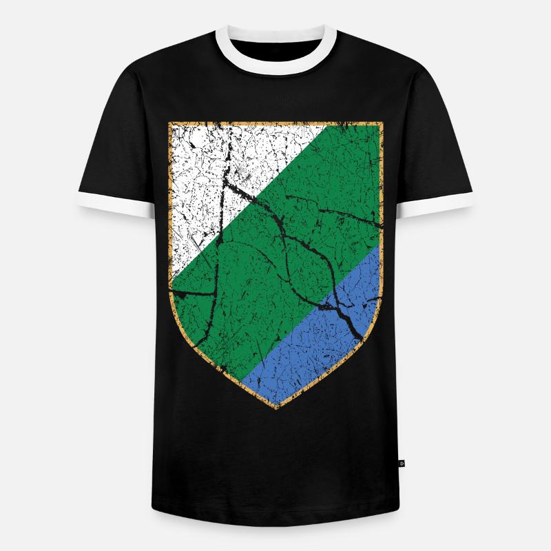 Stemma abruzzese - Maglietta Contrast da uomo - nero/bianco