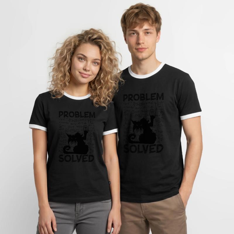 Problem Solved Math Student Homework Math Men's Ringer Shirt