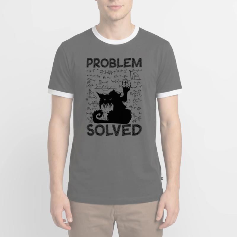 Problem Solved Math Student Homework Math Men's Ringer Shirt