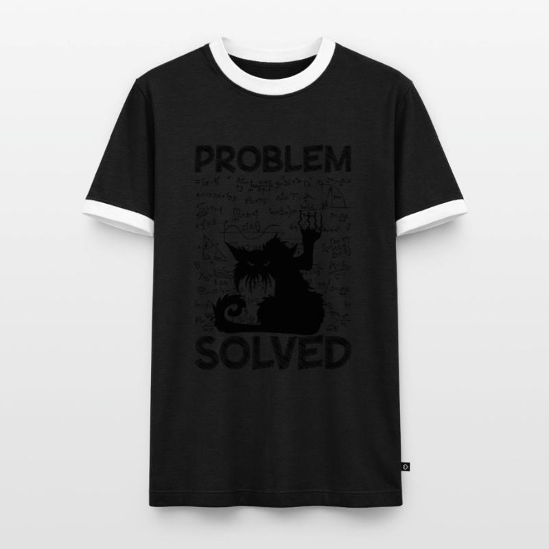 Problem Solved Math Student Homework Math Men's Ringer Shirt