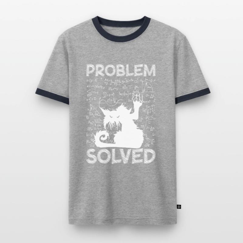 Problem Solved Math Student Homework Math Men's Ringer Shirt