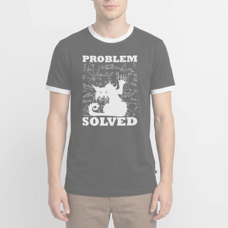 Problem Solved Math Student Homework Math Men's Ringer Shirt