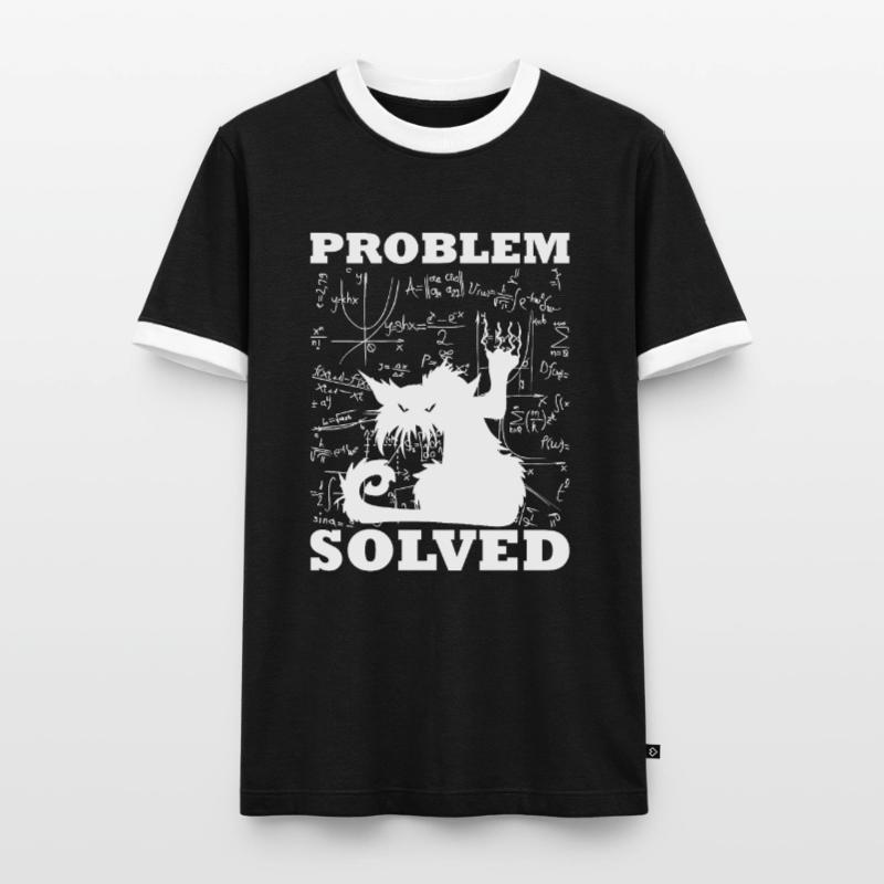 Problem Solved Math Student Homework Math Men's Ringer Shirt