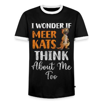 Wildtier Insektenfresser Säugetier - Männer Kontrast-T-Shirt - Schwarz/Weiß - Vorne - AI Model Female 172 light (172cm) & AI Model Male 178 light (178cm)