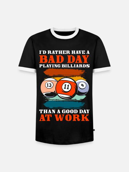 Billard Billardspieler Billardtisch Kugel - Männer Kontrast-T-Shirt - Schwarz/Weiß