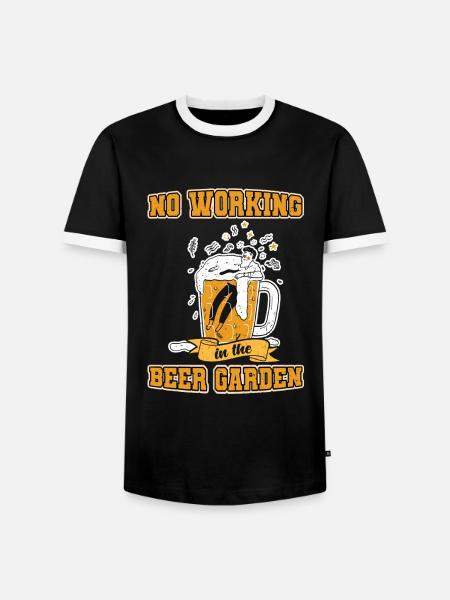 Bier Biergarten Bierfest Bierkrug - Männer Kontrast-T-Shirt - Schwarz/Weiß