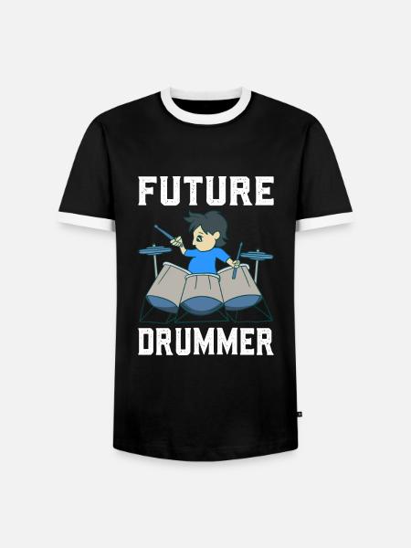 Drum Player - Men's Ringer Shirt - black/white