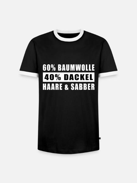 Lustige Dackel Sprüche - Männer Kontrast-T-Shirt - Schwarz/Weiß