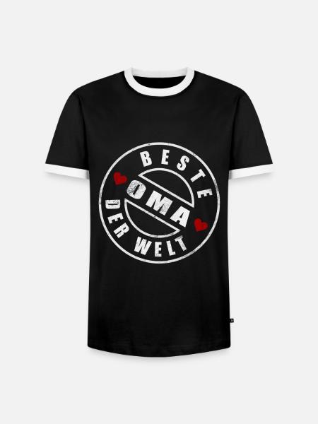 Beste Oma der Welt - Männer Kontrast-T-Shirt - Schwarz/Weiß