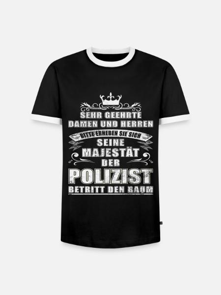Polizei Polizist Polizisten Spruch - Männer Kontrast-T-Shirt - Schwarz/Weiß