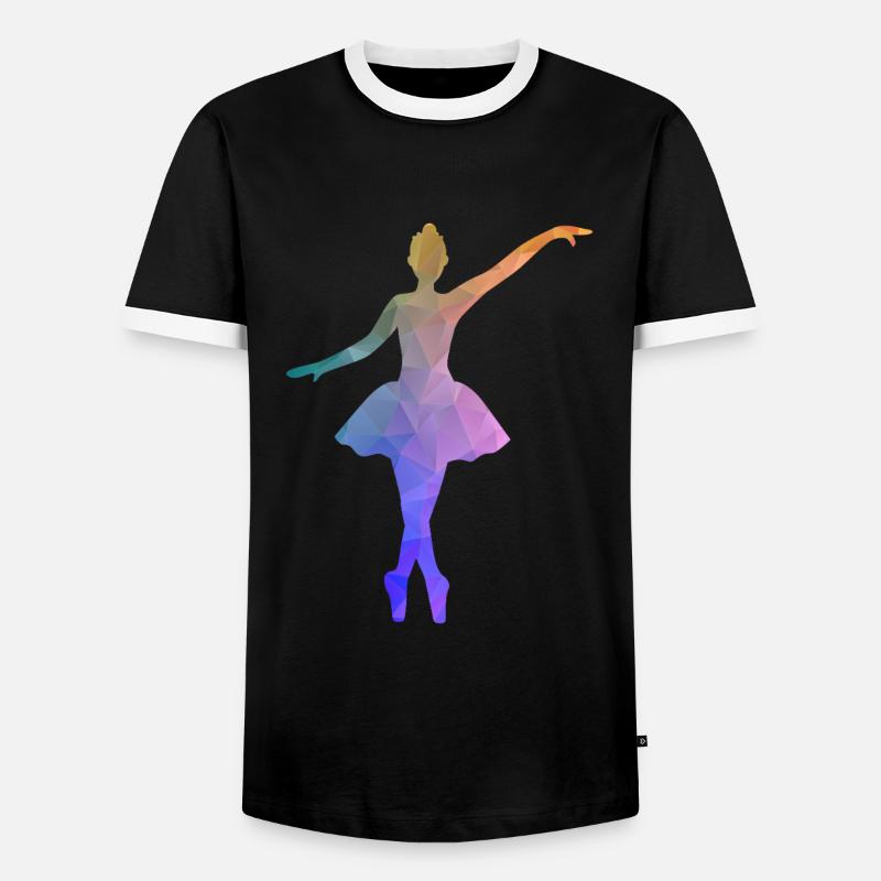 Ballet Dancing Dancer - Men's Ringer Shirt - black/white