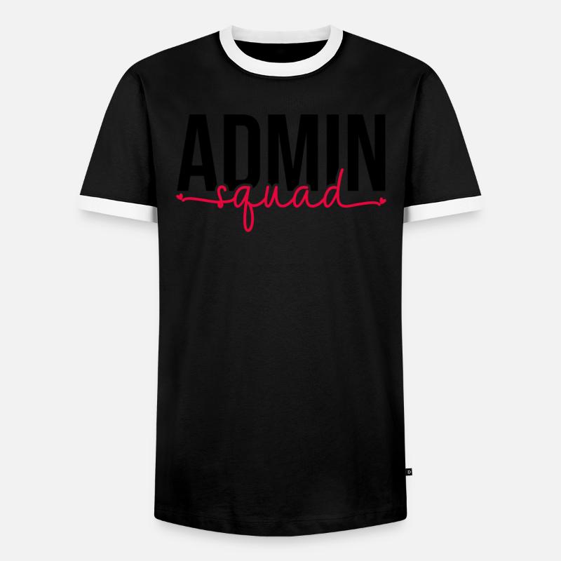 Assistant d’équipe d’administration Admin Squad Front Office - T-shirt contrasté Homme - noir/blanc