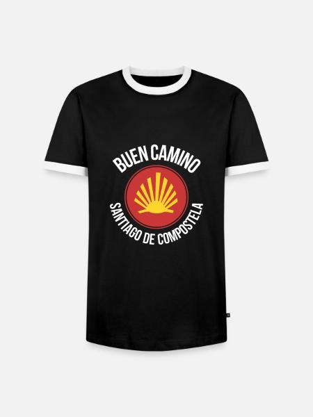 Jakobsweg Buen Camino - Männer Kontrast-T-Shirt - Schwarz/Weiß