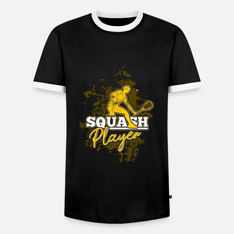 squash - Men's Ringer Shirt - black/white