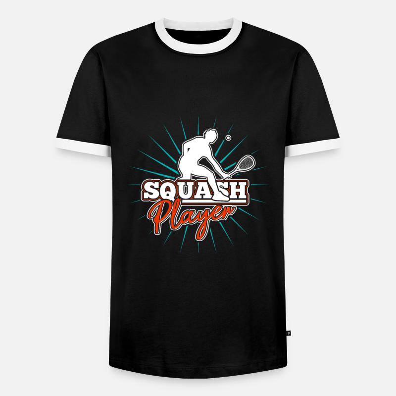 squash - Men's Ringer Shirt - black/white