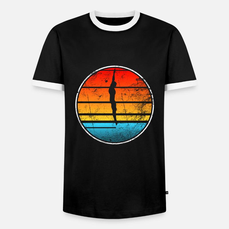 Diving diving - Men's Ringer Shirt - black/white