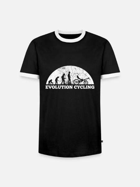 Fahrradtour Liegerad Fahrrad - Männer Kontrast-T-Shirt - Schwarz/Weiß
