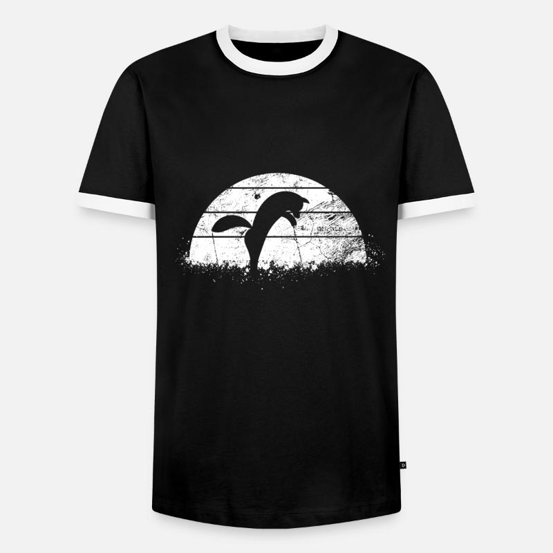 Fuchs - Männer Kontrast-T-Shirt - Schwarz/Weiß
