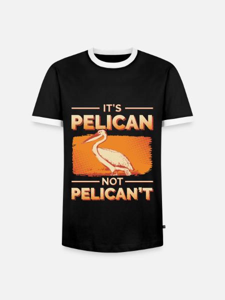 Pelican saying - Men's Ringer Shirt - black/white