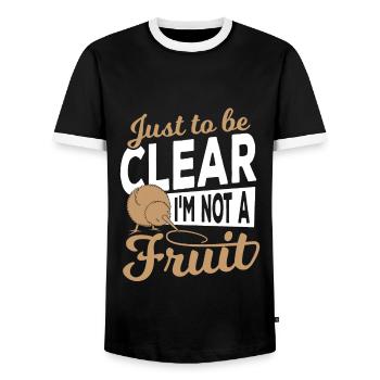 Ratite Kiwi - T-shirt contrasté Homme - noir/blanc - Devant - AI Model Female 172 light (172cm) & AI Model Male 178 light (178cm)