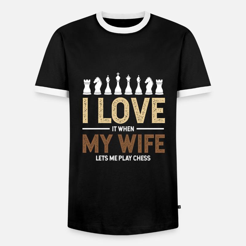 Chess checkmate - Men's Ringer Shirt - black/white