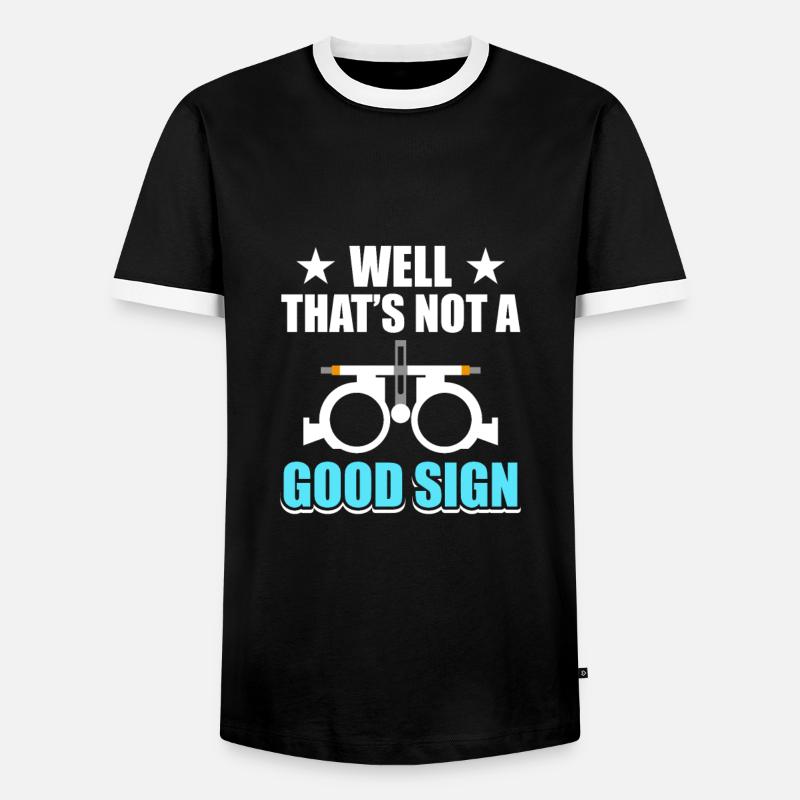 Optiker - Männer Kontrast-T-Shirt - Schwarz/Weiß