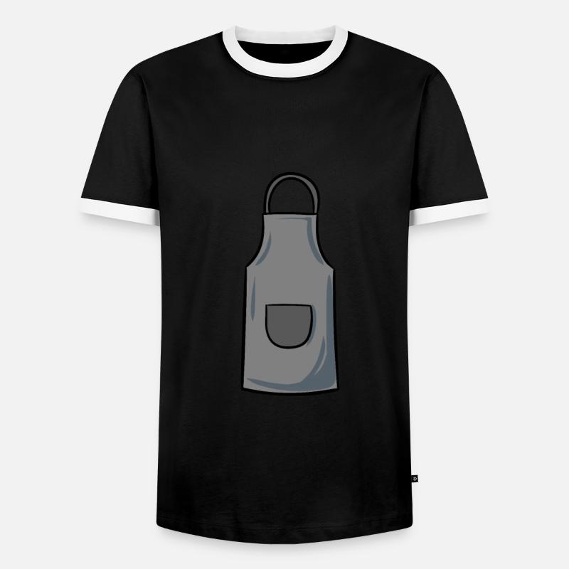 Apron - Men's Ringer Shirt - black/white