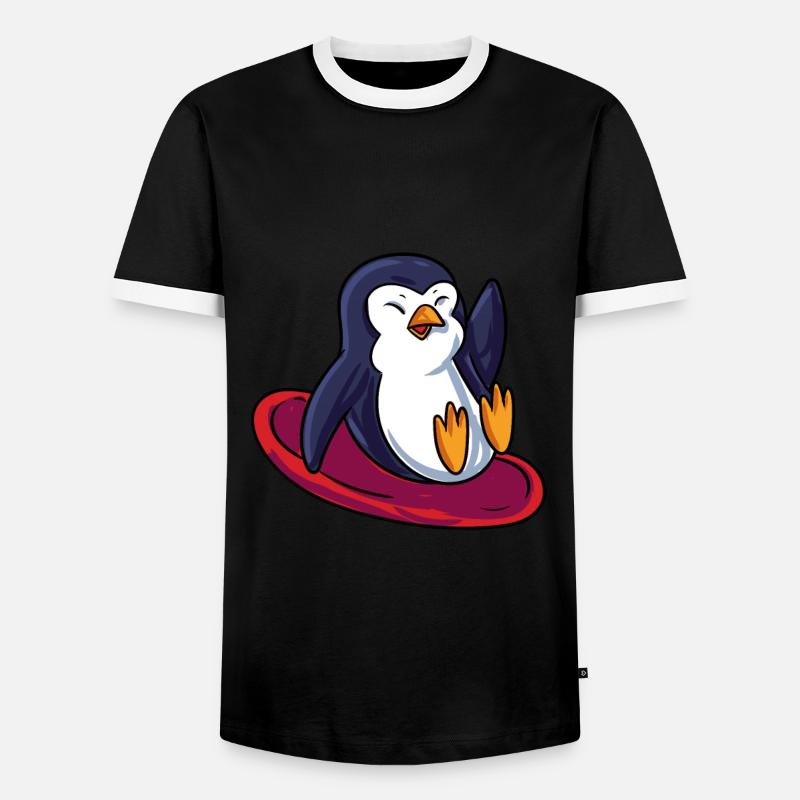 Penguin Sledge - Men's Ringer Shirt - black/white