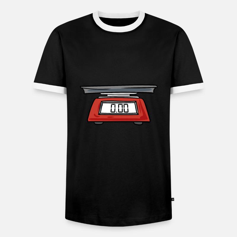 Kitchen scale - Men's Ringer Shirt - black/white
