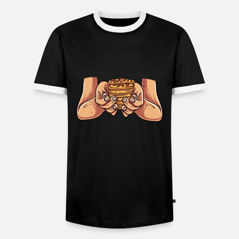 Cuisson des biscuits - T-shirt contrasté Homme - noir/blanc