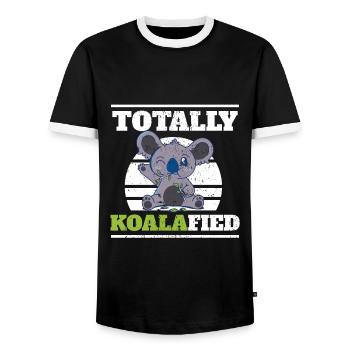 Koala Bär Australischer Koalafied - Männer Kontrast-T-Shirt - Schwarz/Weiß - Vorne - AI Model Female 172 light (172cm) & AI Model Male 178 light (178cm)