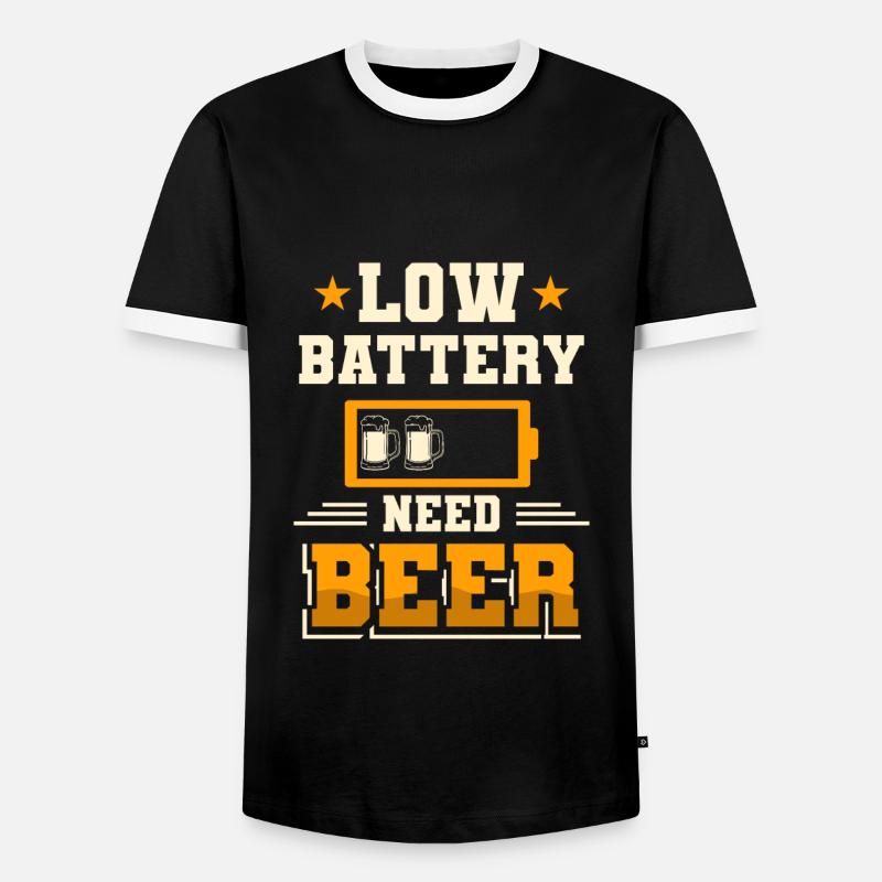 IPA Bier Biertrinker - Männer Kontrast-T-Shirt - Schwarz/Weiß