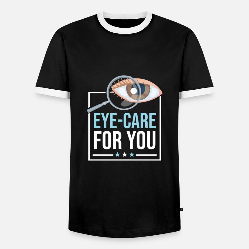 Optometry Ophthalmologist - Men's Ringer Shirt - black/white