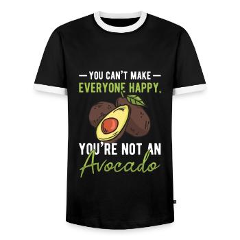 Diet Cinco De Mayo Guacamole Vegetarians - Men's Ringer Shirt - black/white - Front - AI Model Female 172 light (172cm) & AI Model Male 178 light (178cm)