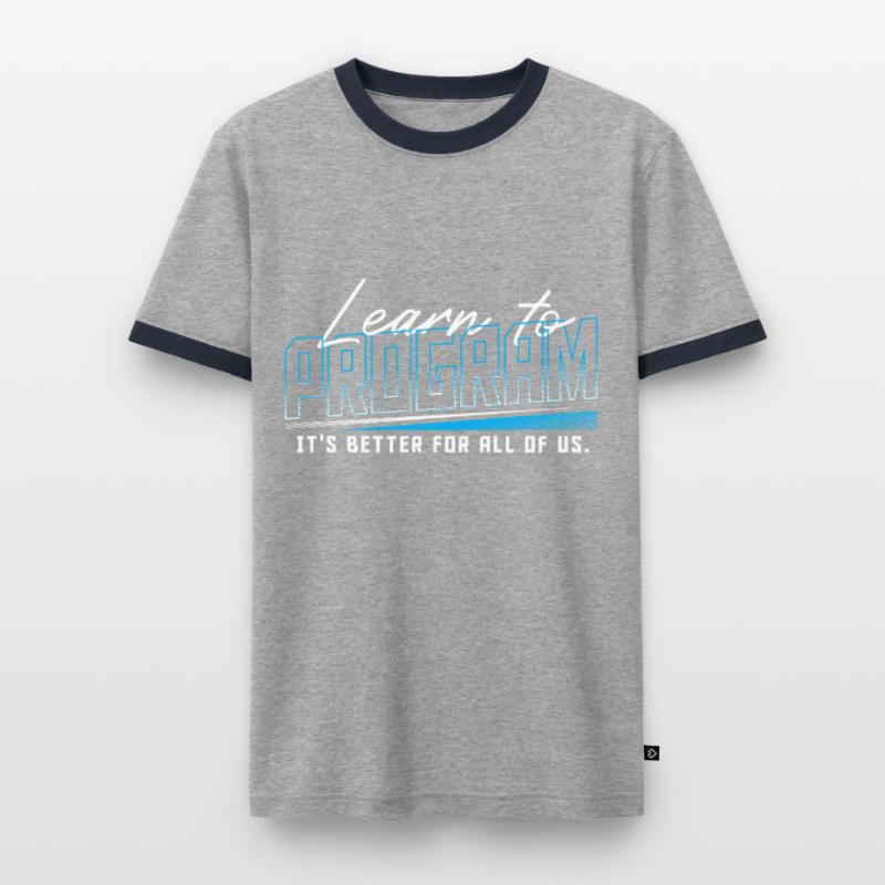 HTML Binärcode Hacking Programmierer Männer Kontrast-T-Shirt