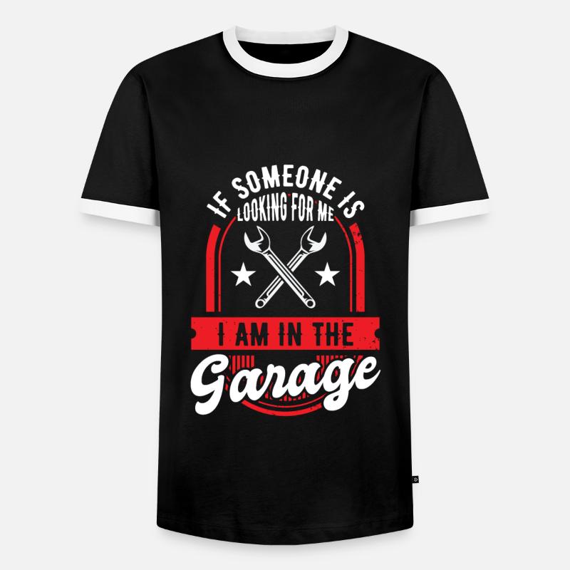 Garage Auto Handwerker - Männer Kontrast-T-Shirt - Schwarz/Weiß