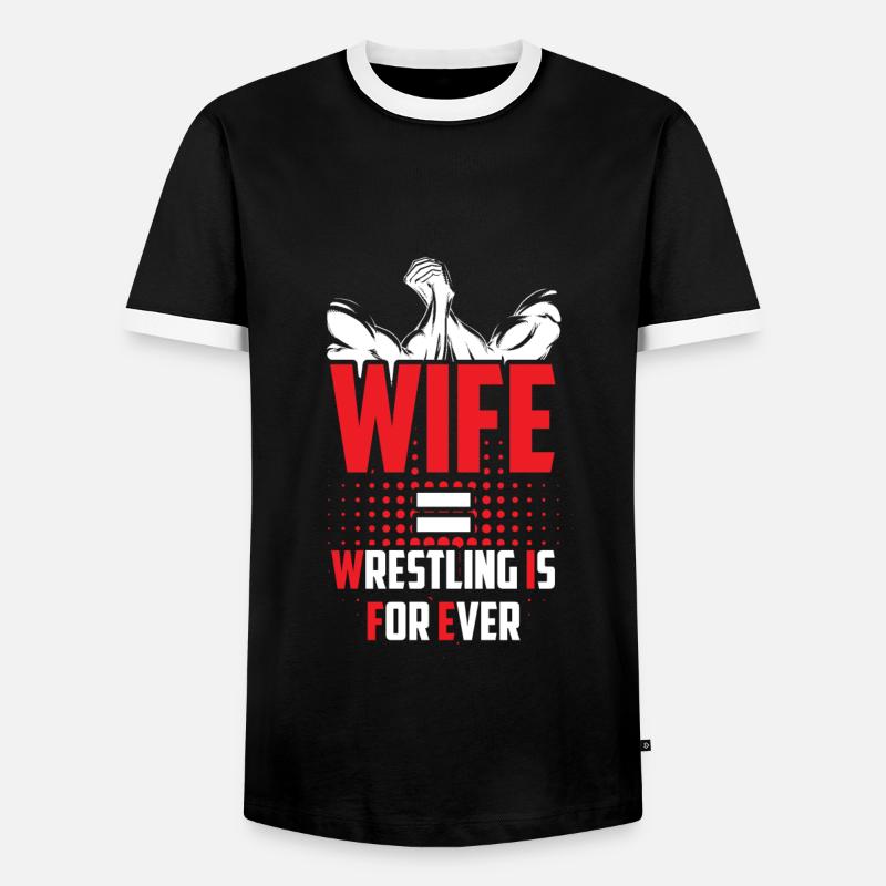 Ringen Grappling Wrestler - Männer Kontrast-T-Shirt - Schwarz/Weiß