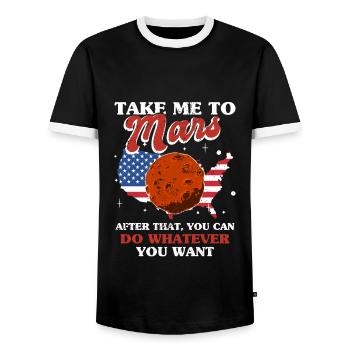 Astronom Astrologen Planeten - Männer Kontrast-T-Shirt - Schwarz/Weiß - Vorne - AI Model Female 172 light (172cm) & AI Model Male 178 light (178cm)