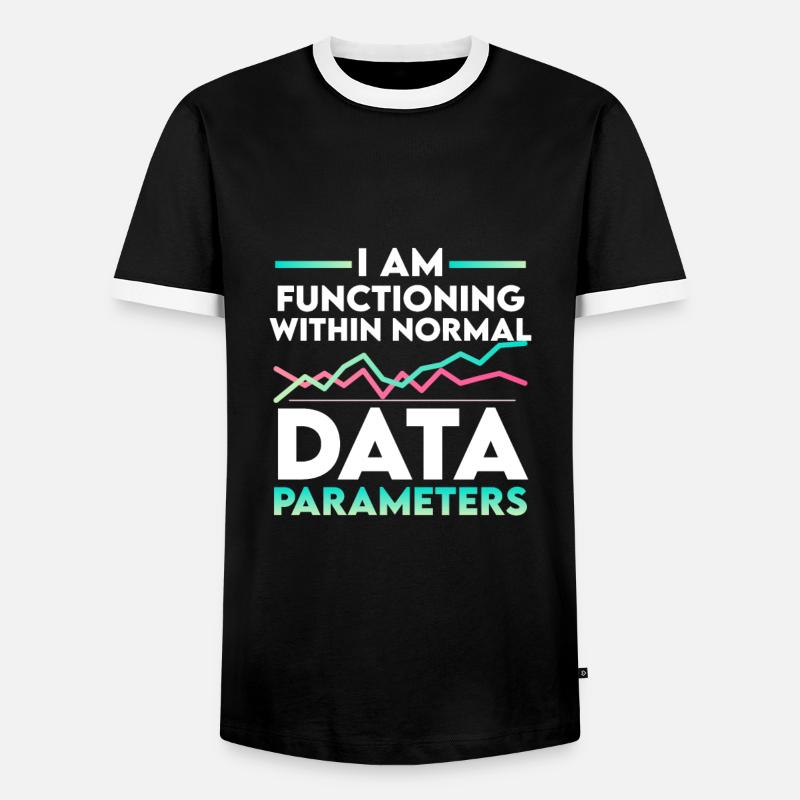 Parameter US Flagge Computer Datenwissenschaftler - Männer Kontrast-T-Shirt - Schwarz/Weiß
