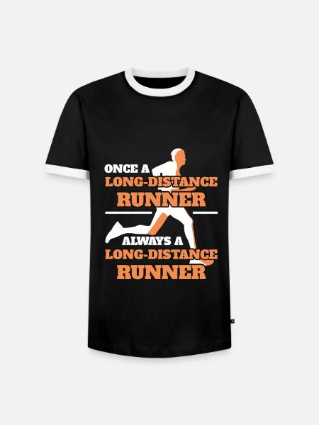 Marathon Runner Player Løbetøj - Herre kontrast-T-shirt - sort/hvid