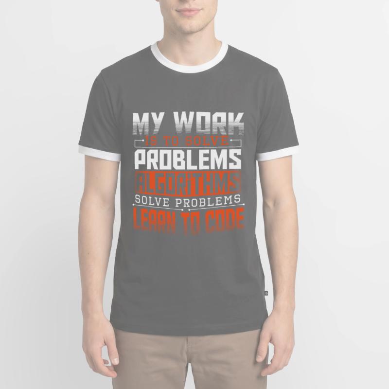 HTML Computeringenieur Hacker Männer Kontrast-T-Shirt