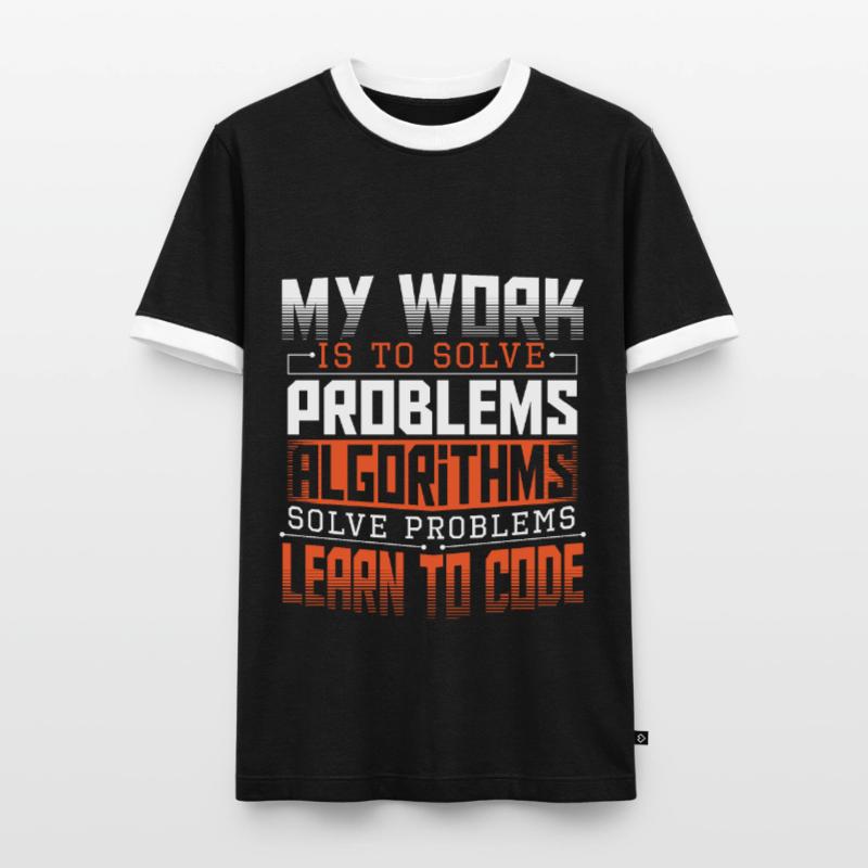 HTML Computer Engineer Hacker Men's Ringer Shirt