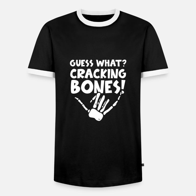 Brain Cracking Bone Stress Therapist - Men's Ringer Shirt - black/white