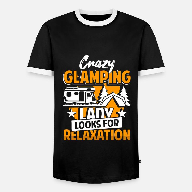 Glamping Camper Glamper - Men's Ringer Shirt - black/white