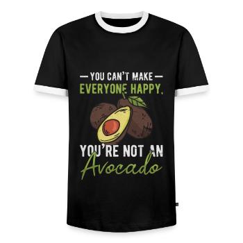 Guacamole Vegan Cinco De Mayo Mexican - Men's Ringer Shirt - black/white - Front - AI Model Female 172 light (172cm) & AI Model Male 178 light (178cm)