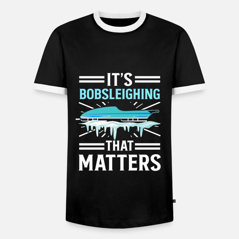 Bobsleighing Matters Bobsled Team - Men's Ringer Shirt - black/white