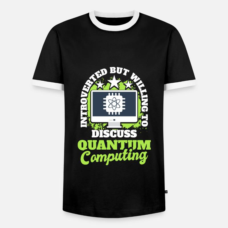 Quantencomputer Quantenmechanik - Männer Kontrast-T-Shirt - Schwarz/Weiß
