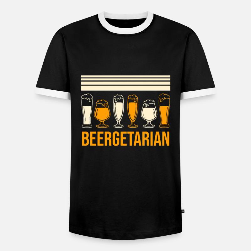 Biertrinker Bierbrauer - Männer Kontrast-T-Shirt - Schwarz/Weiß
