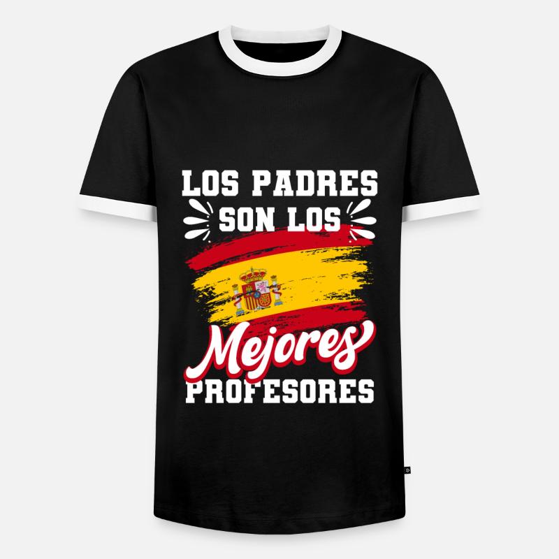 Spanish Papa Daddy Best Daddy - Men's Ringer Shirt - black/white